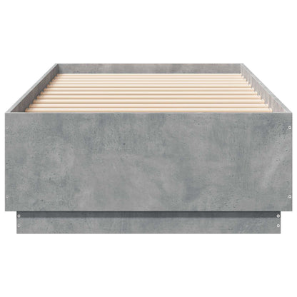 Letto con LED Grigio Cemento 80 x 200 cm Legno ingegnerizzato | homemem39
