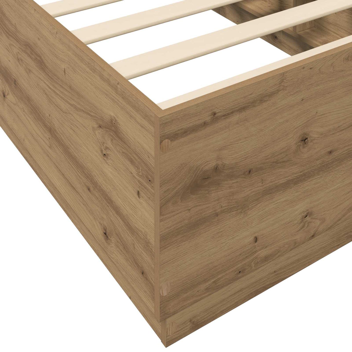 Letto con LED con strisce LED Rovere Artigianale 80 x 200 cm | homemem39