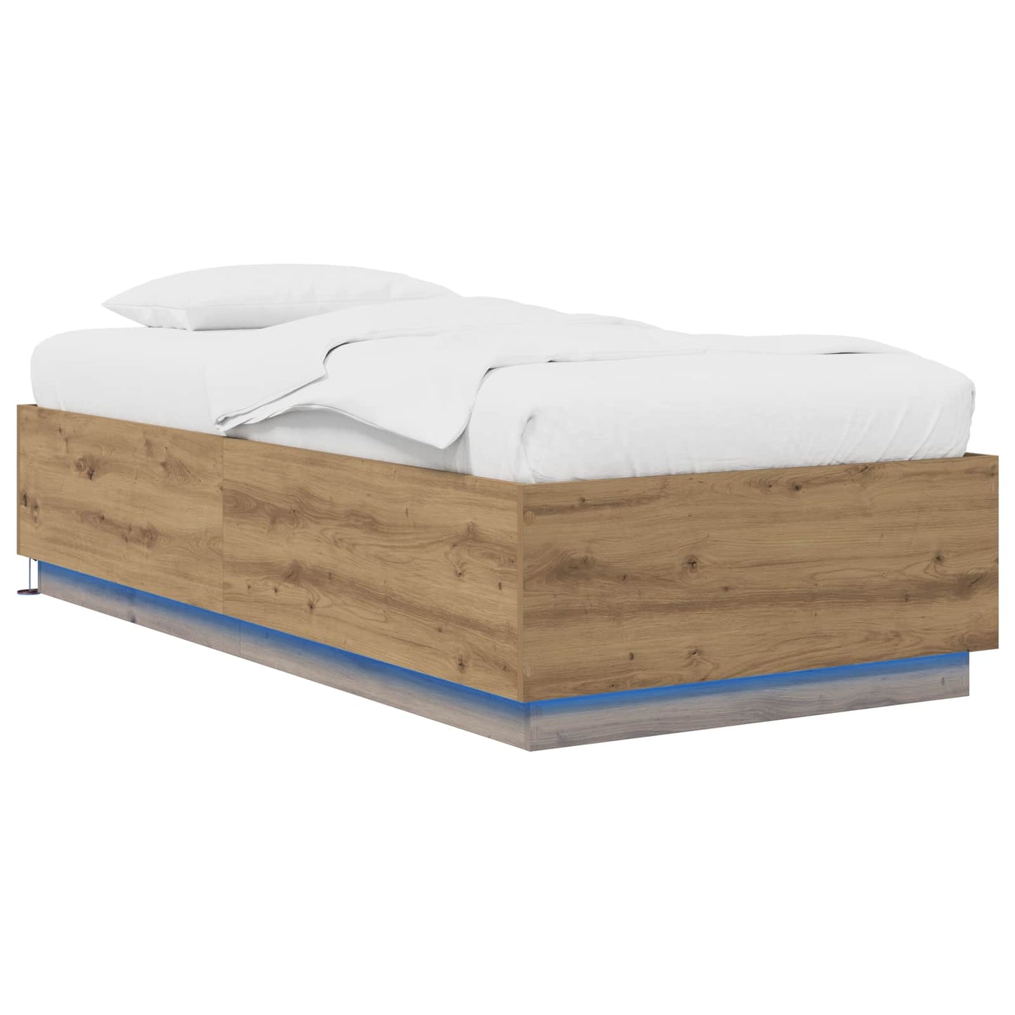Letto con LED con strisce LED Rovere Artigianale 80 x 200 cm
