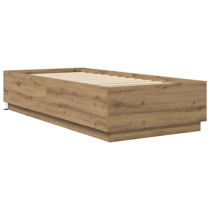 Letto con LED con strisce LED Rovere Artigianale 80 x 200 cm