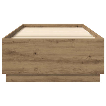 Letto con LED con strisce LED Rovere Artigianale 80 x 200 cm