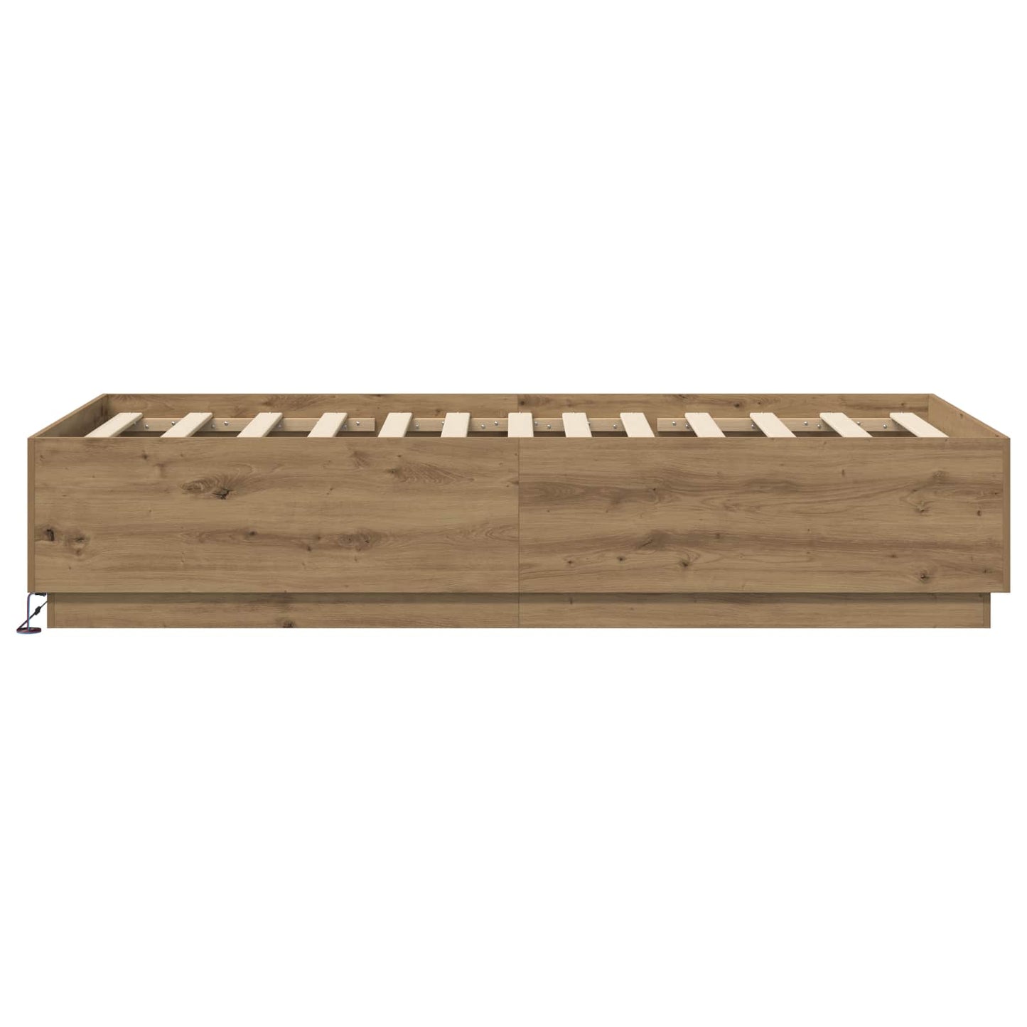 Letto con LED con strisce LED Rovere Artigianale 80 x 200 cm | homemem39
