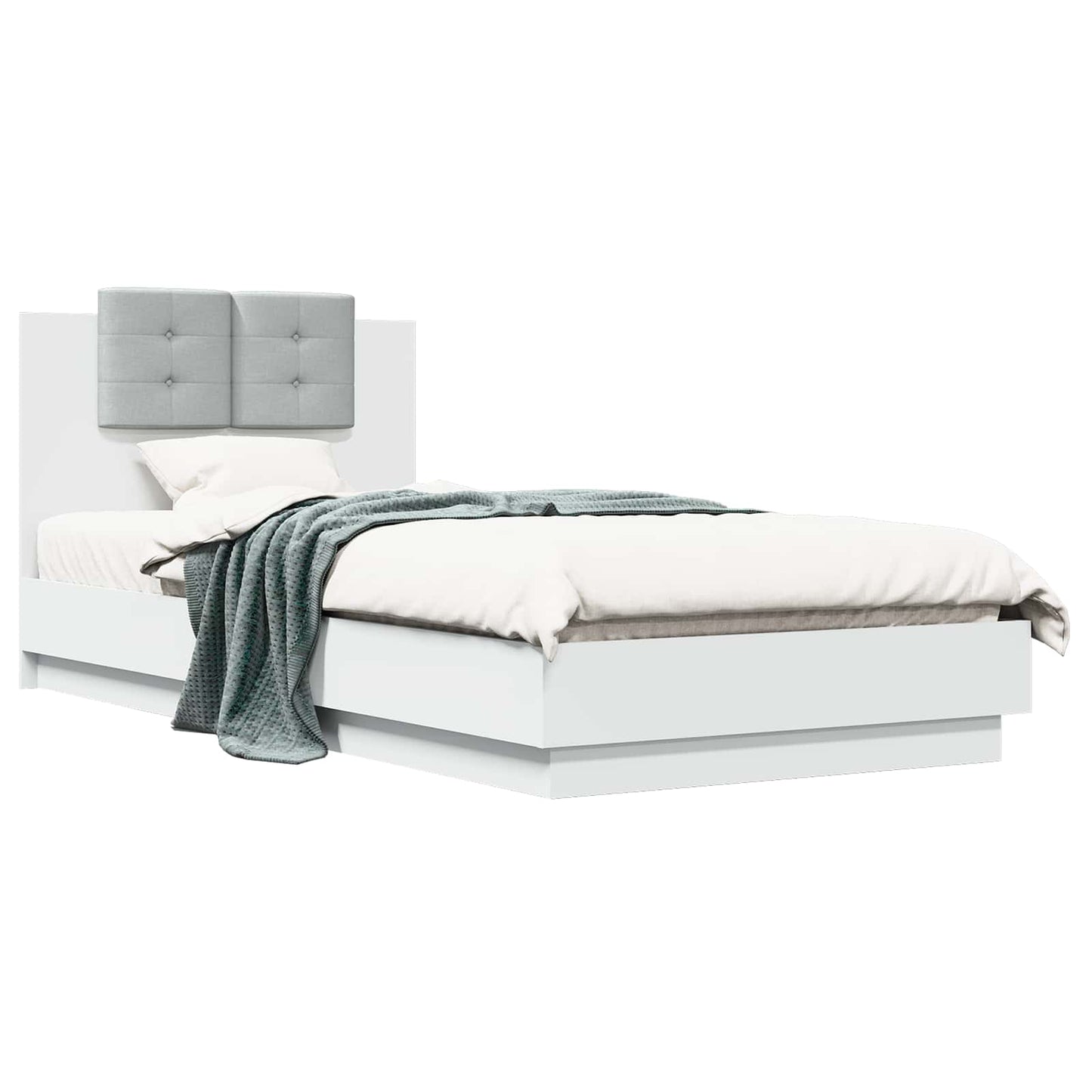 Struttura letto con testata con testiera Bianco 80 x 200 cm