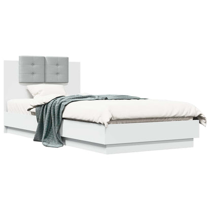 Struttura letto con testata con testiera Bianco 80 x 200 cm