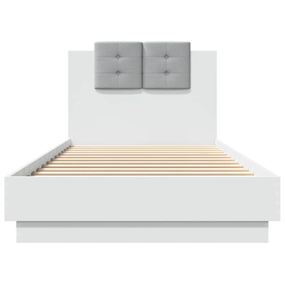 Struttura letto con testata con testiera Bianco 80 x 200 cm