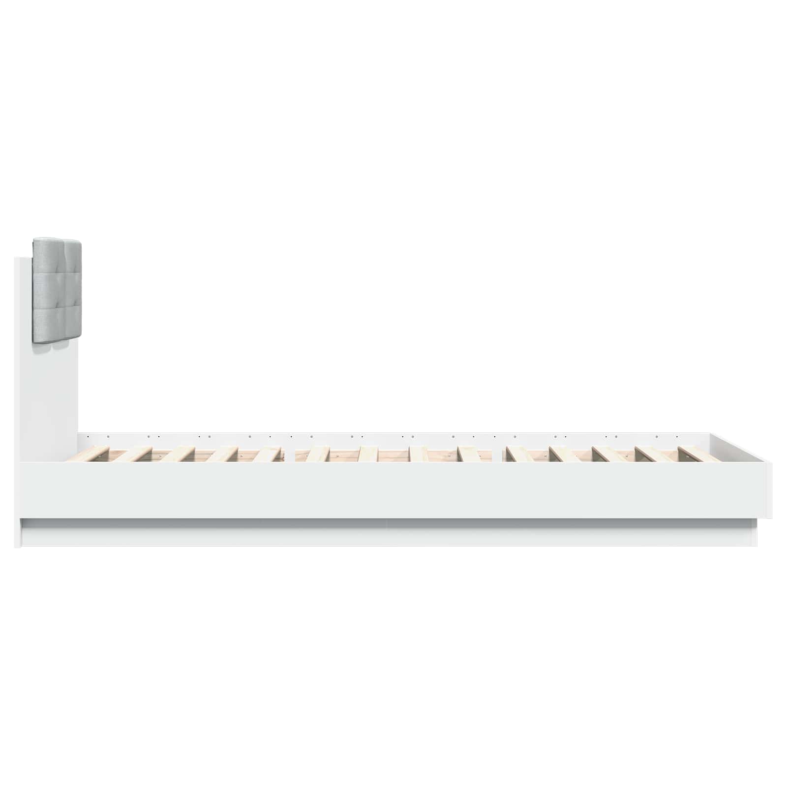 Struttura letto con testata con testiera Bianco 80 x 200 cm | homemem39