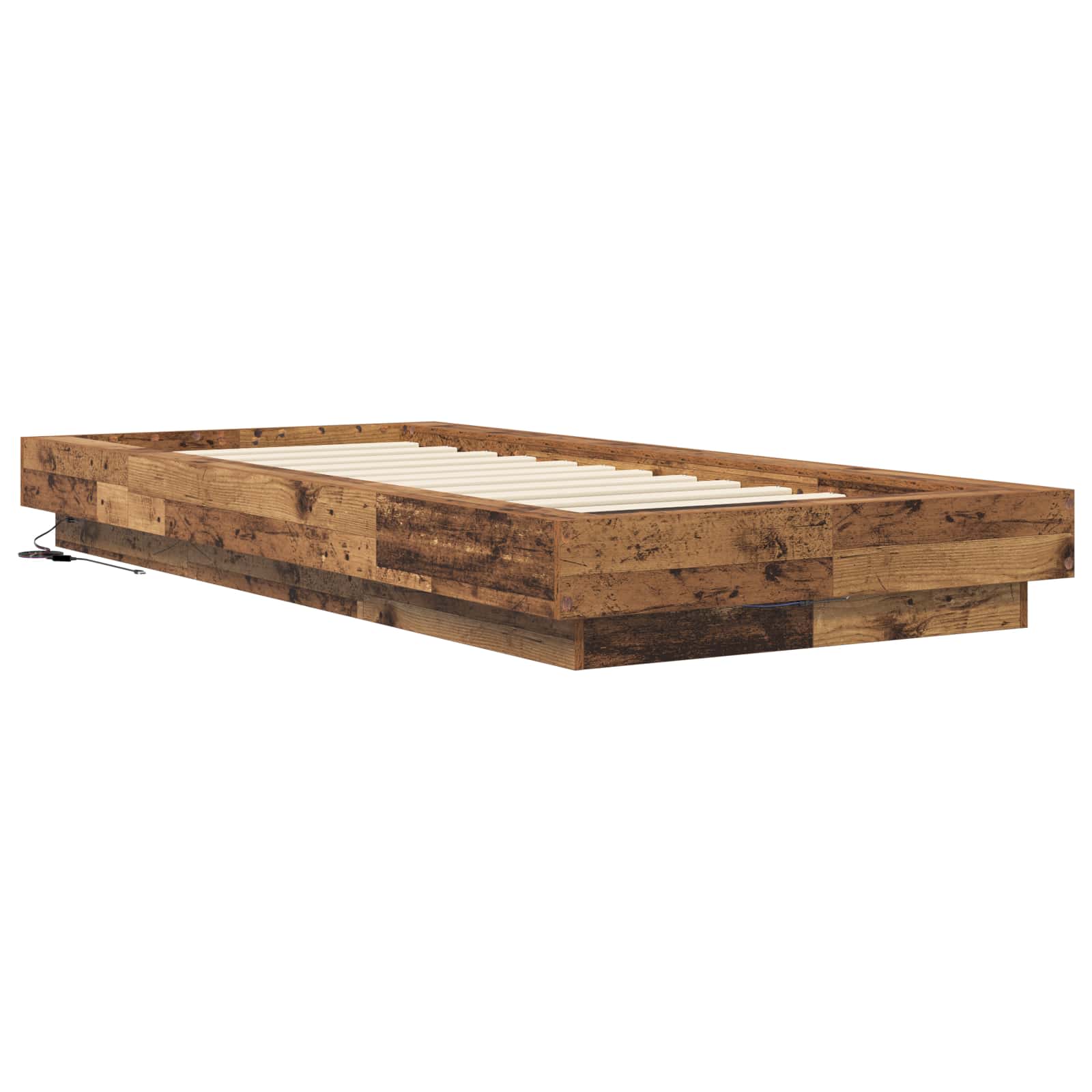 Letto con LED Legno antico 80 x 200 cm Legno ingegnerizzato | homemem39