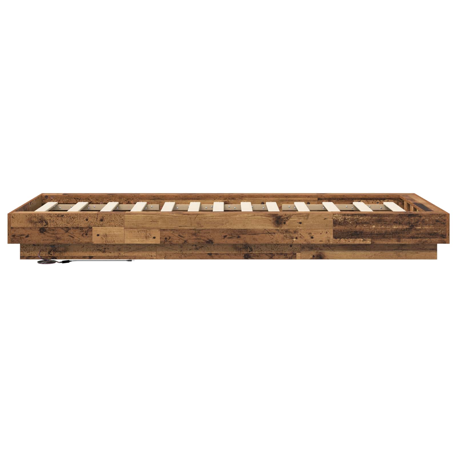 Letto con LED Legno antico 80 x 200 cm Legno ingegnerizzato | homemem39