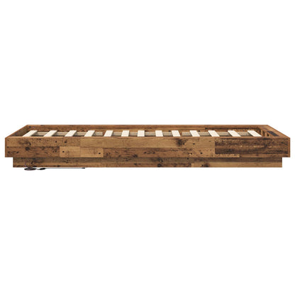 Letto con LED Legno antico 80 x 200 cm Legno ingegnerizzato | homemem39