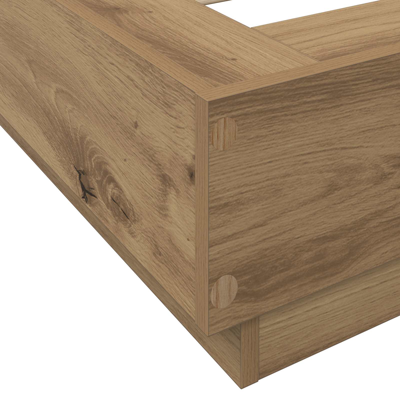 Letto con LED con strisce LED Rovere Artigianale 80 x 200 cm | homemem39
