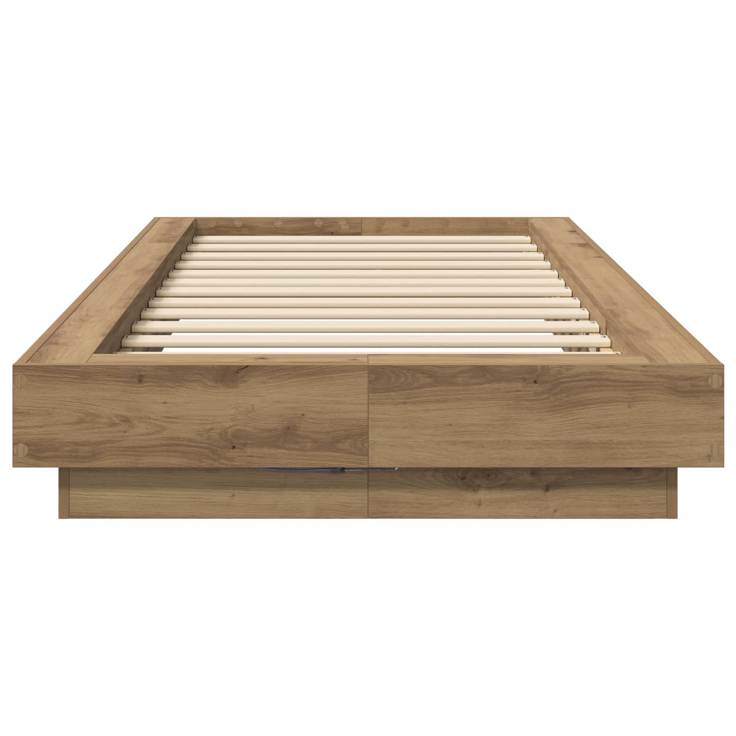 Letto con LED con strisce LED Rovere Artigianale 80 x 200 cm | homemem39