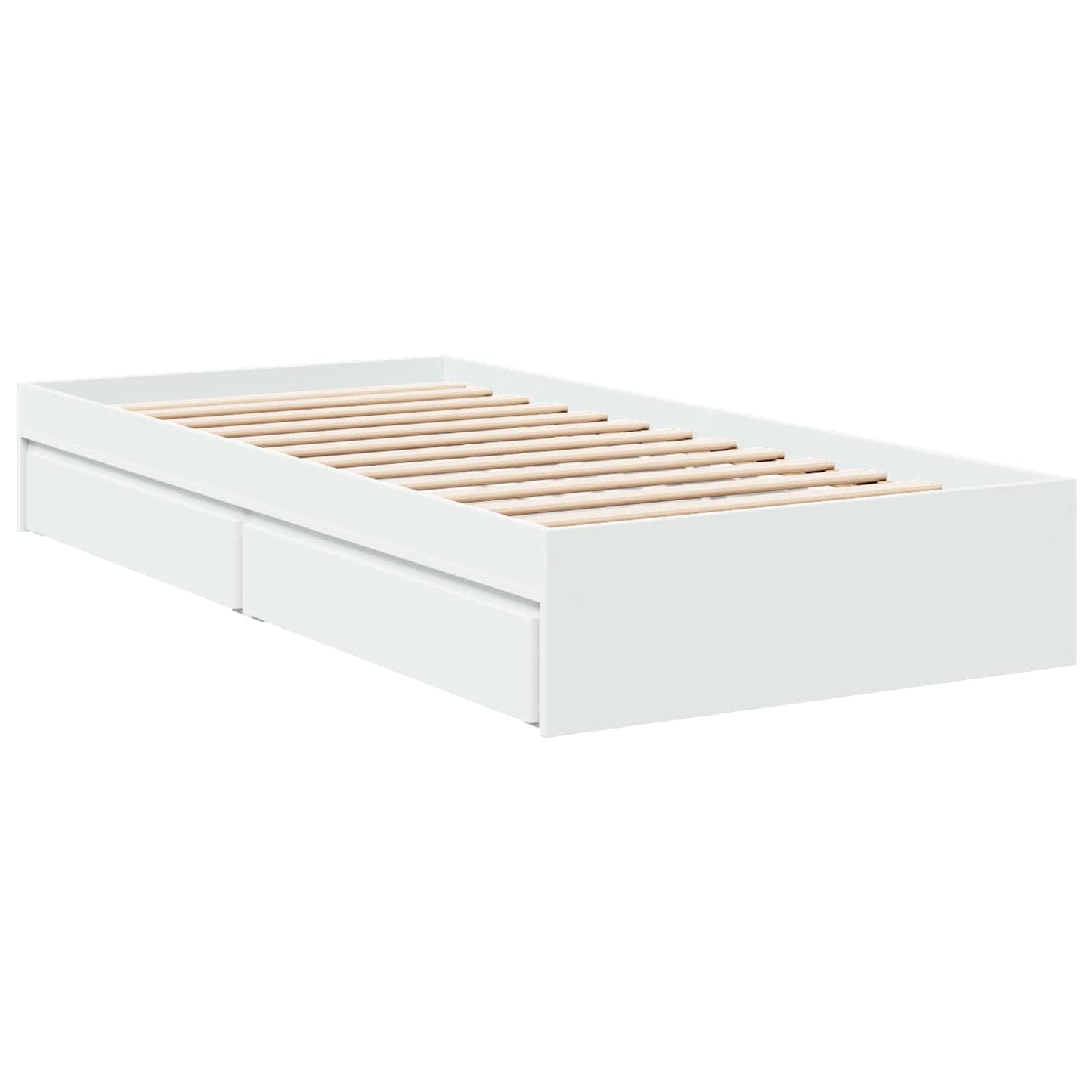 Telaio del letto con storage con cassetto Bianco 80 x 200 cm | homemem39
