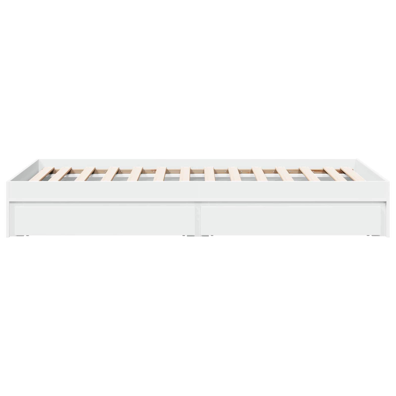 Telaio del letto con storage con cassetto Bianco 80 x 200 cm | homemem39