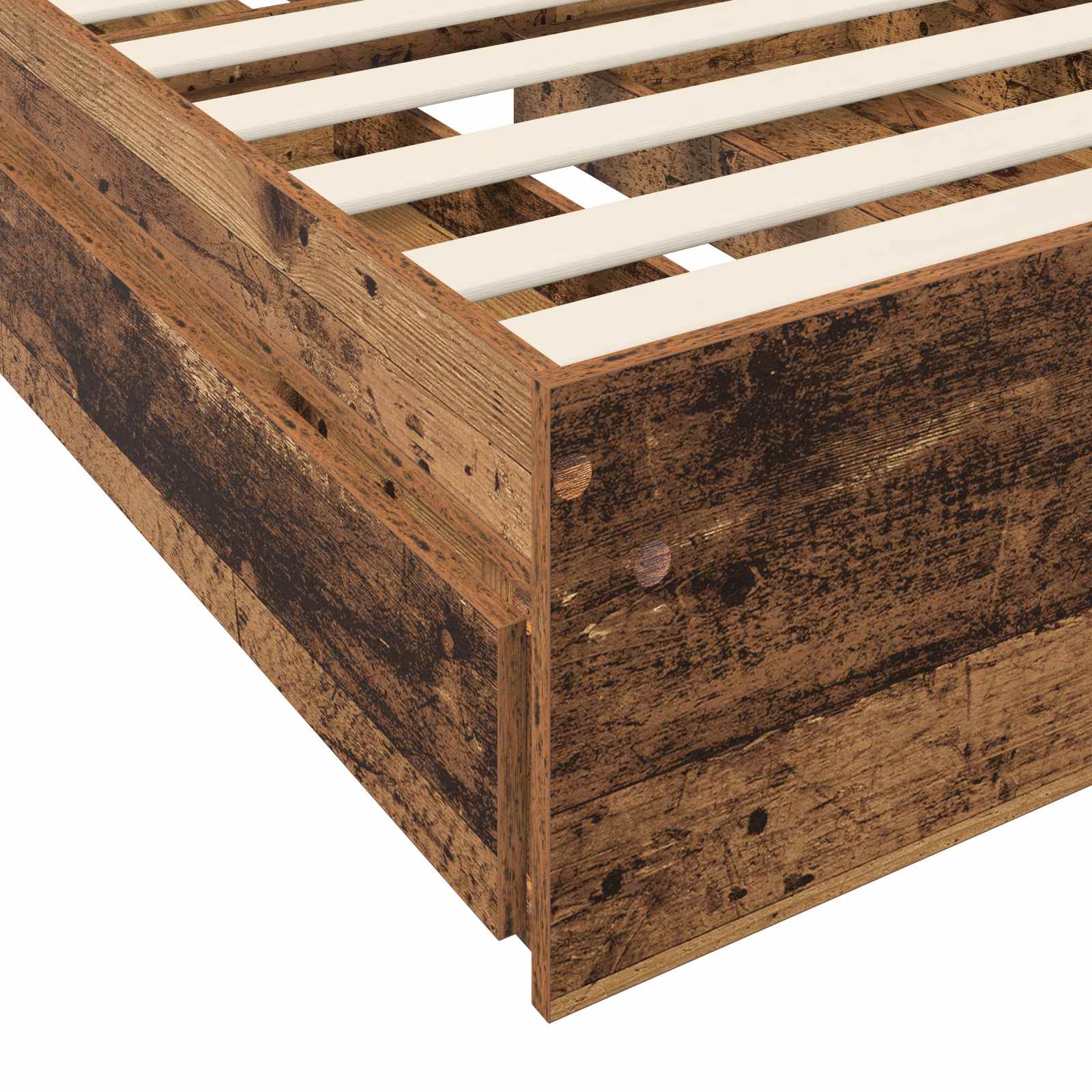 Telaio del letto con storage Legno antico 80 x 200 cm | homemem39