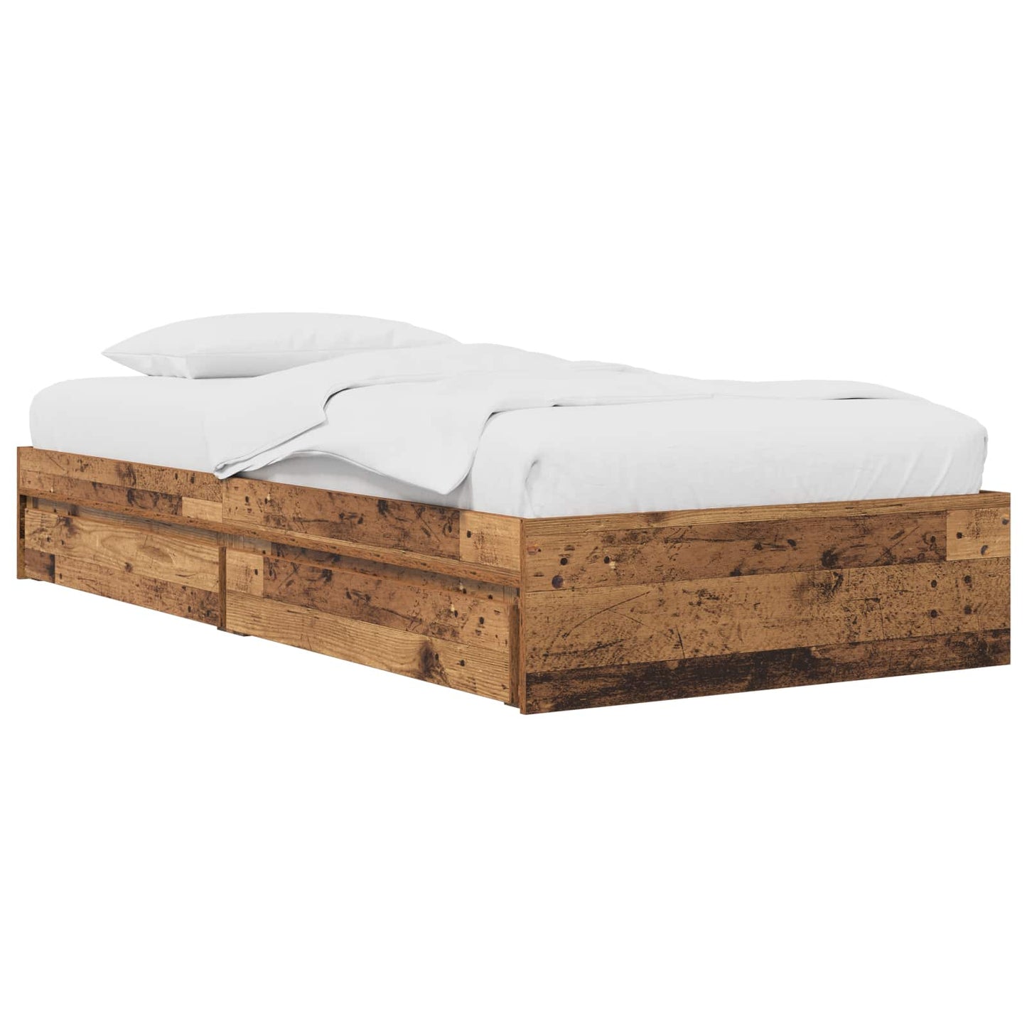Telaio del letto con storage Legno antico 80 x 200 cm | homemem39
