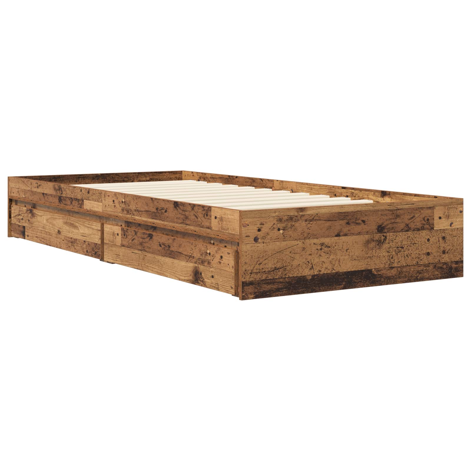 Telaio del letto con storage Legno antico 80 x 200 cm | homemem39