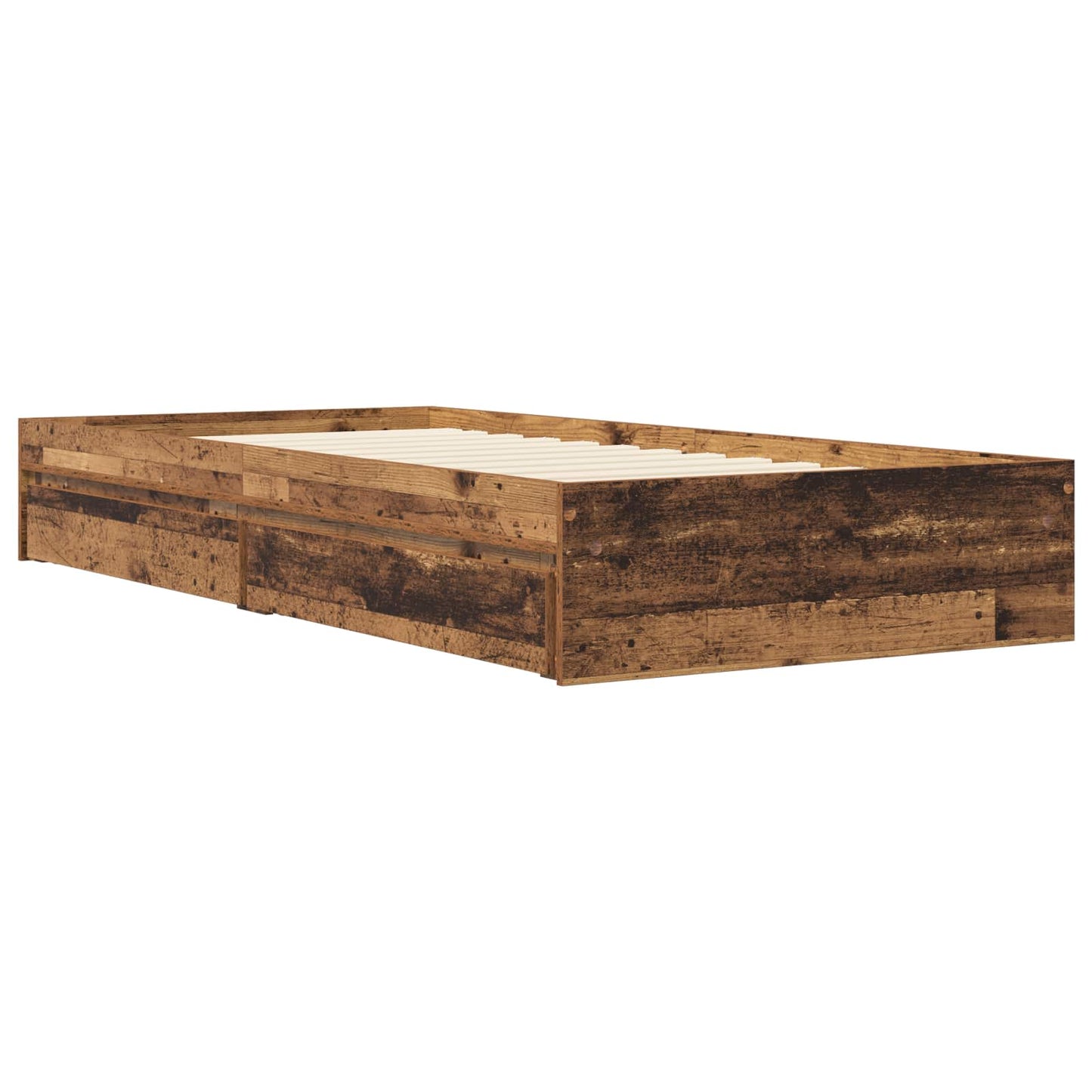 Telaio del letto con storage Legno antico 80 x 200 cm | homemem39