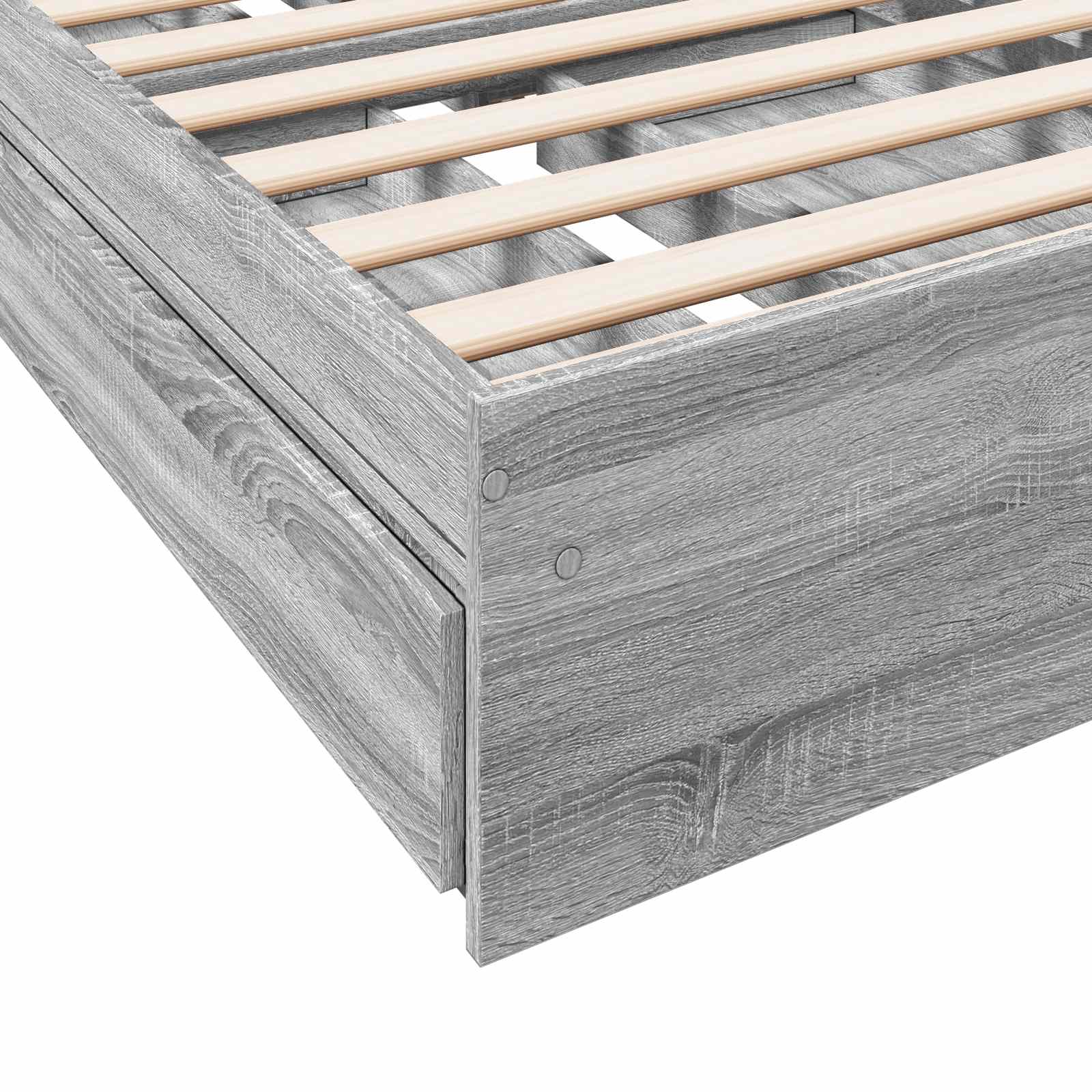 Telaio del letto con storage Sonoma grigio 80 x 200 cm | homemem39