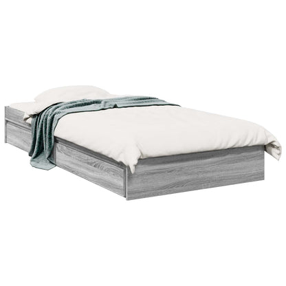 Telaio del letto con storage Sonoma grigio 80 x 200 cm | homemem39