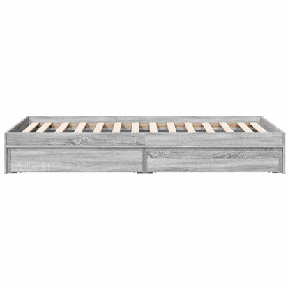 Telaio del letto con storage Sonoma grigio 80 x 200 cm | homemem39