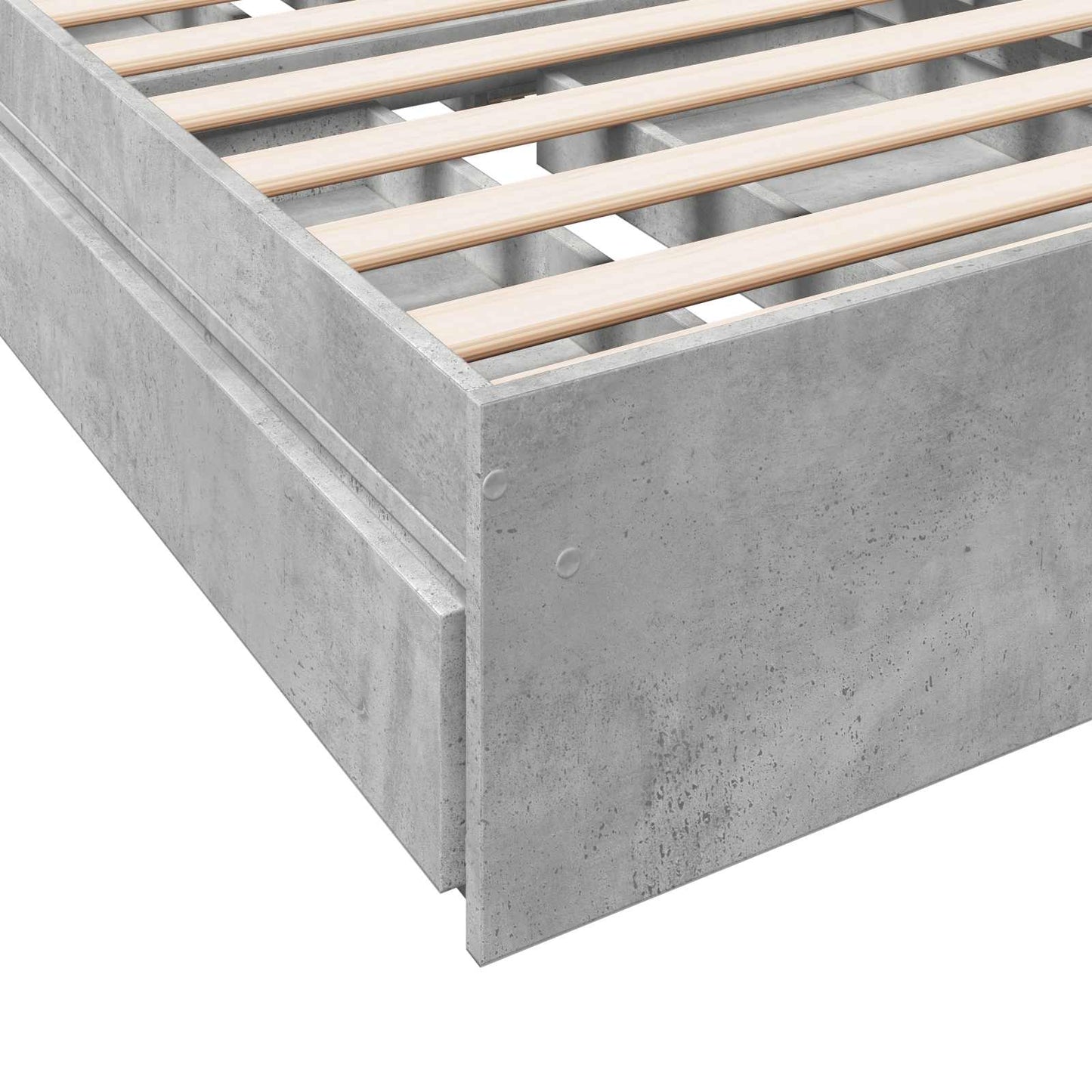 Telaio del letto con storage Grigio Cemento 80 x 200 cm | homemem39