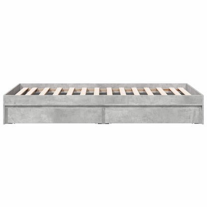 Telaio del letto con storage Grigio Cemento 80 x 200 cm | homemem39