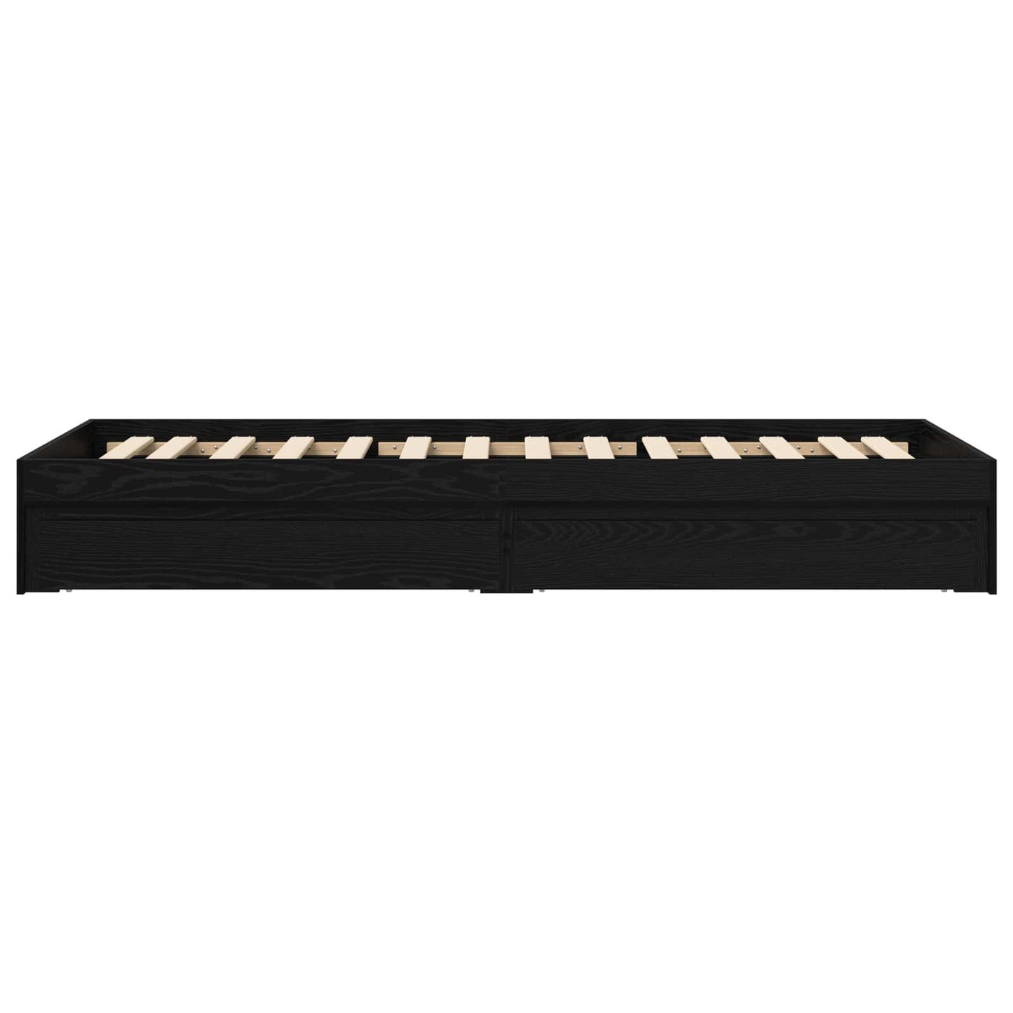 Telaio del letto con storage Rovere Nero 80 x 200 cm | homemem39