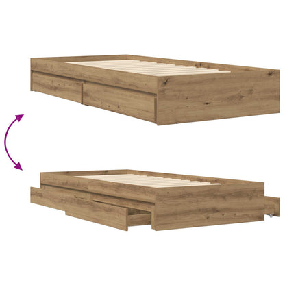 Telaio del letto con storage Rovere Artigianale 80 x 200 cm | homemem39