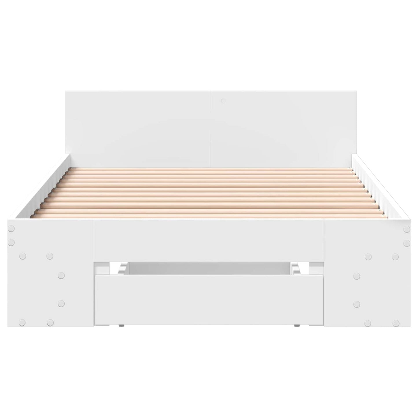 Telaio del letto con storage con cassetto Bianco 80 x 200 cm | homemem39