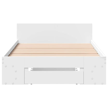Telaio del letto con storage con cassetto Bianco 80 x 200 cm | homemem39