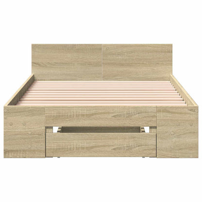 Telaio del letto con storage Rovere Sonoma 80 x 200 cm | homemem39