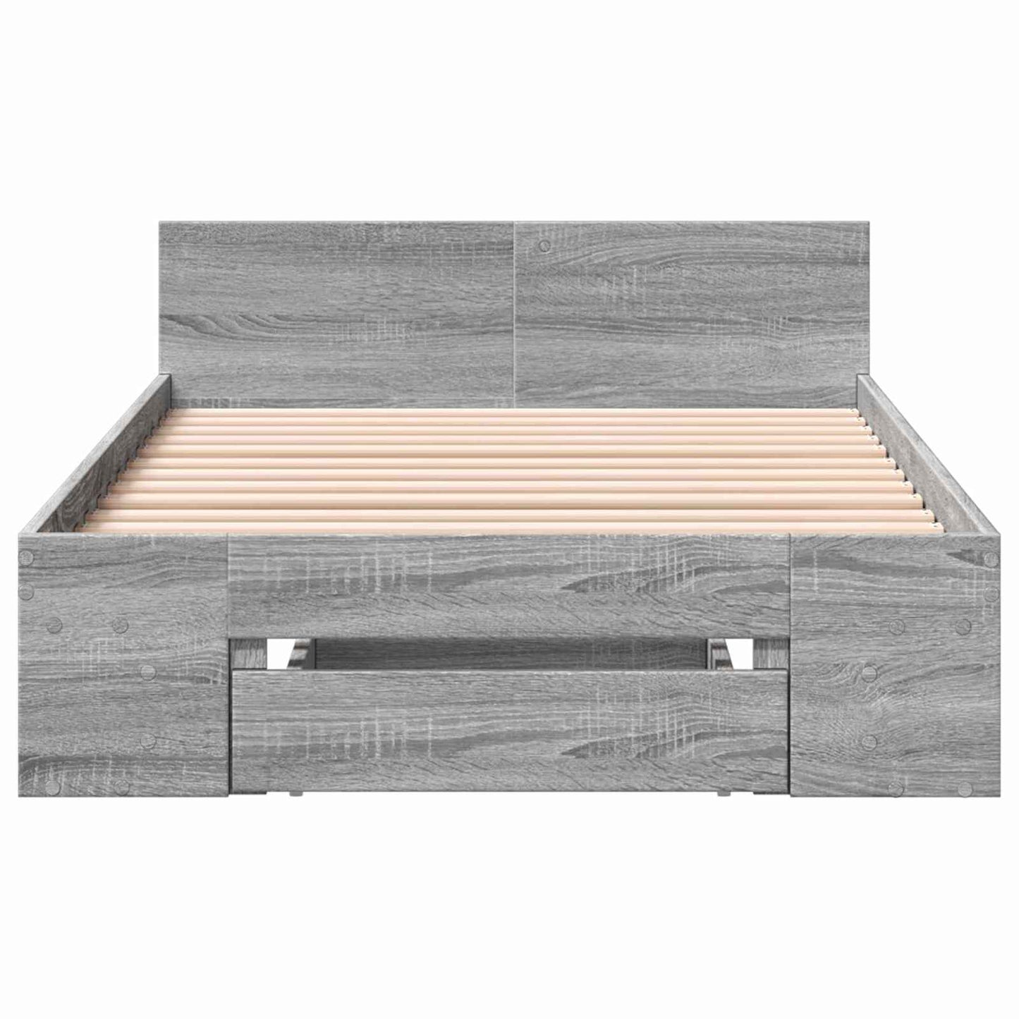 Telaio del letto con storage Sonoma grigio 80 x 200 cm | homemem39