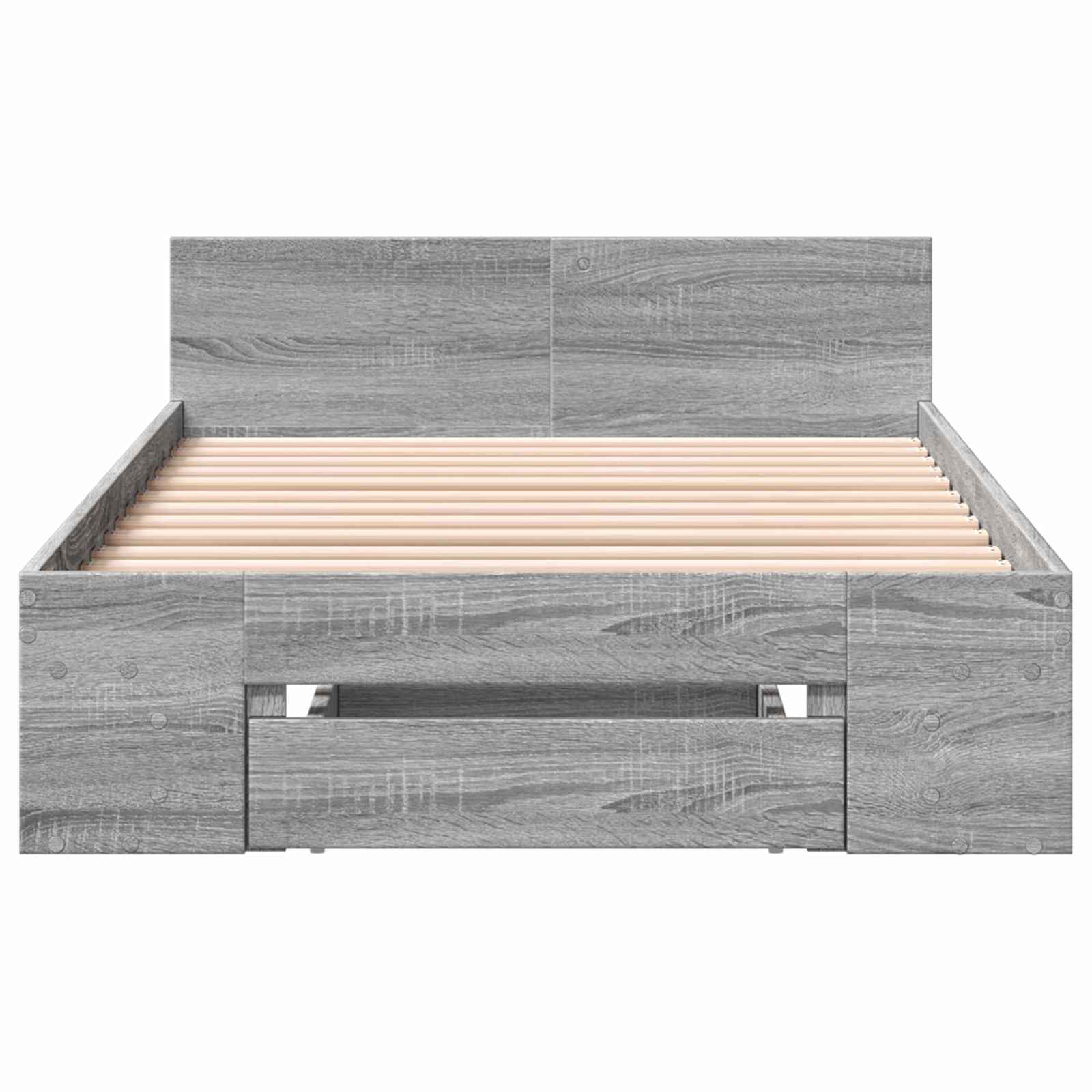 Telaio del letto con storage Sonoma grigio 80 x 200 cm | homemem39