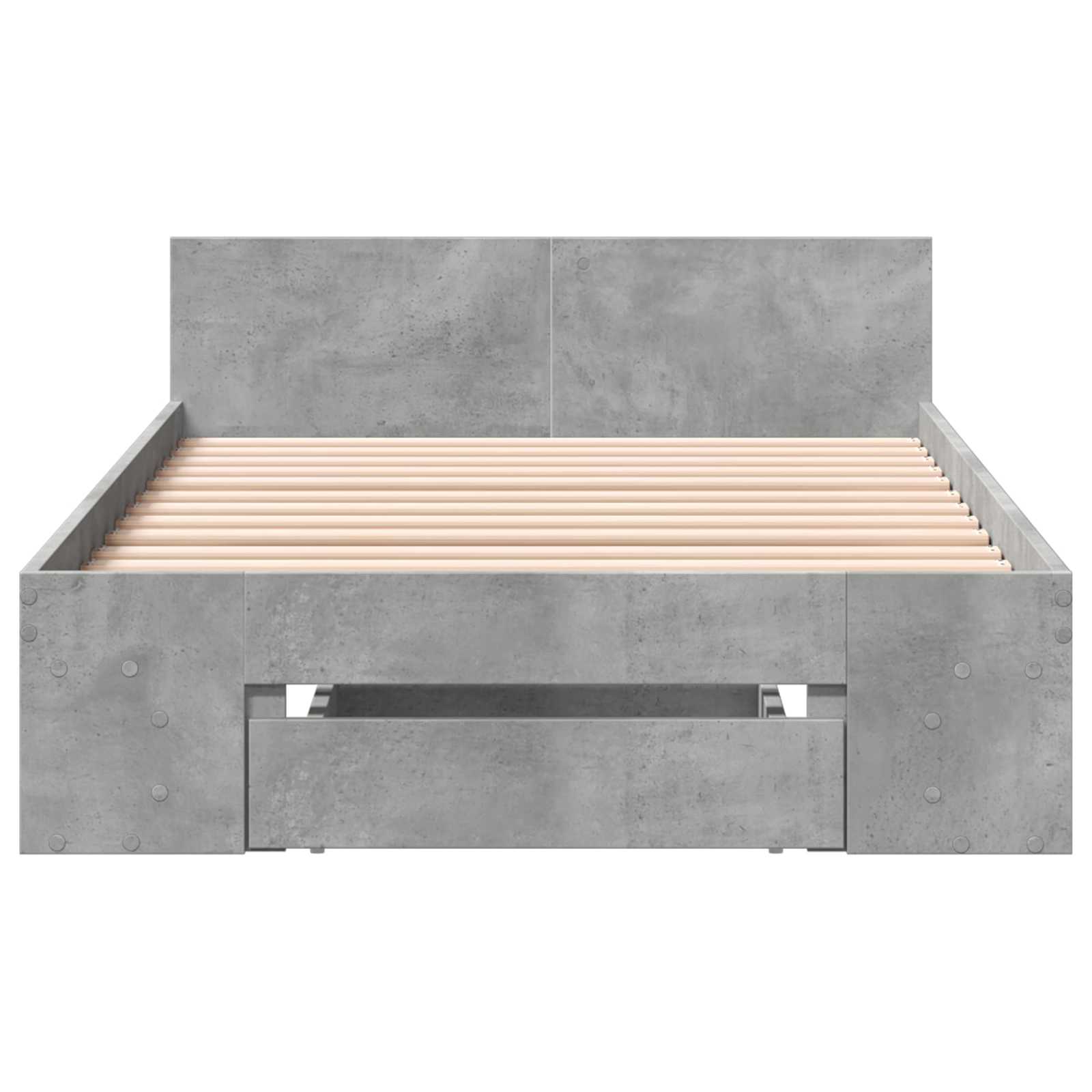 Telaio del letto con storage Grigio Cemento 80 x 200 cm | homemem39