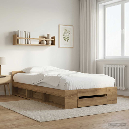 Telaio del letto con storage Rovere Artigianale 80 x 200 cm | homemem39
