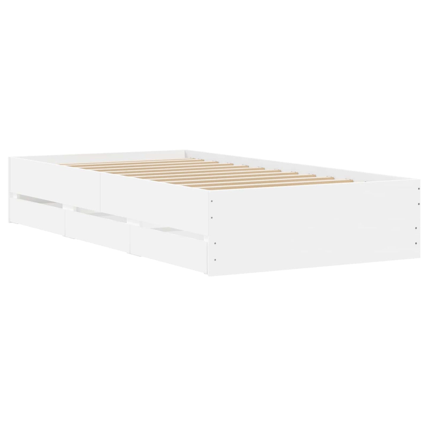 Telaio del letto con storage con cassetto Bianco 80 x 200 cm | homemem39
