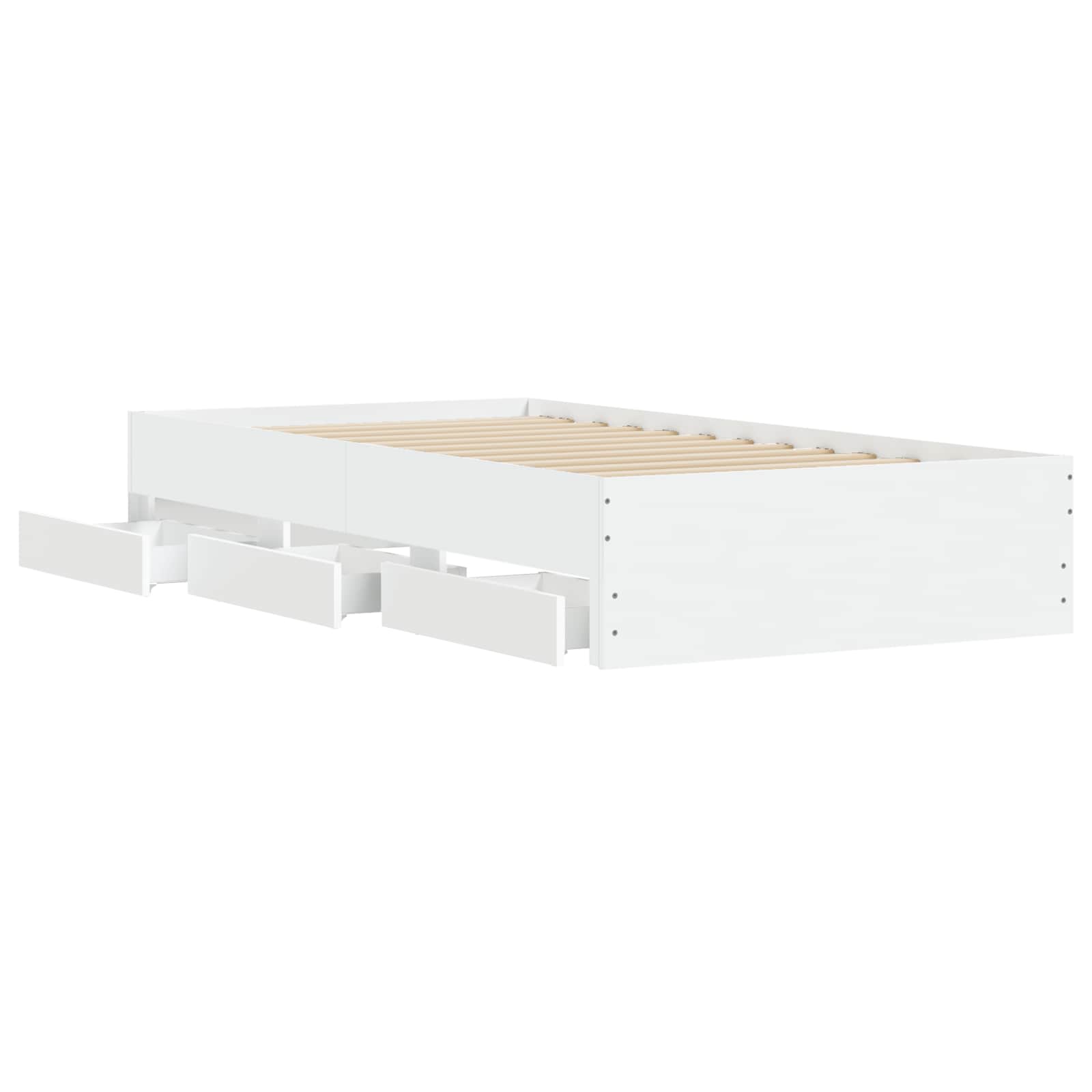 Telaio del letto con storage con cassetto Bianco 80 x 200 cm | homemem39