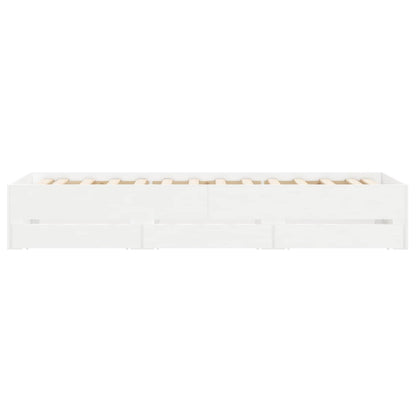 Telaio del letto con storage con cassetto Bianco 80 x 200 cm | homemem39
