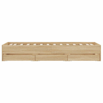 Telaio del letto con storage Rovere Sonoma 80 x 200 cm | homemem39