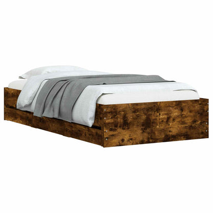 Telaio del letto con storage Rovere Fumo 80 x 200 cm | homemem39