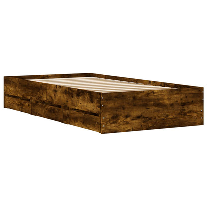 Telaio del letto con storage Rovere Fumo 80 x 200 cm | homemem39