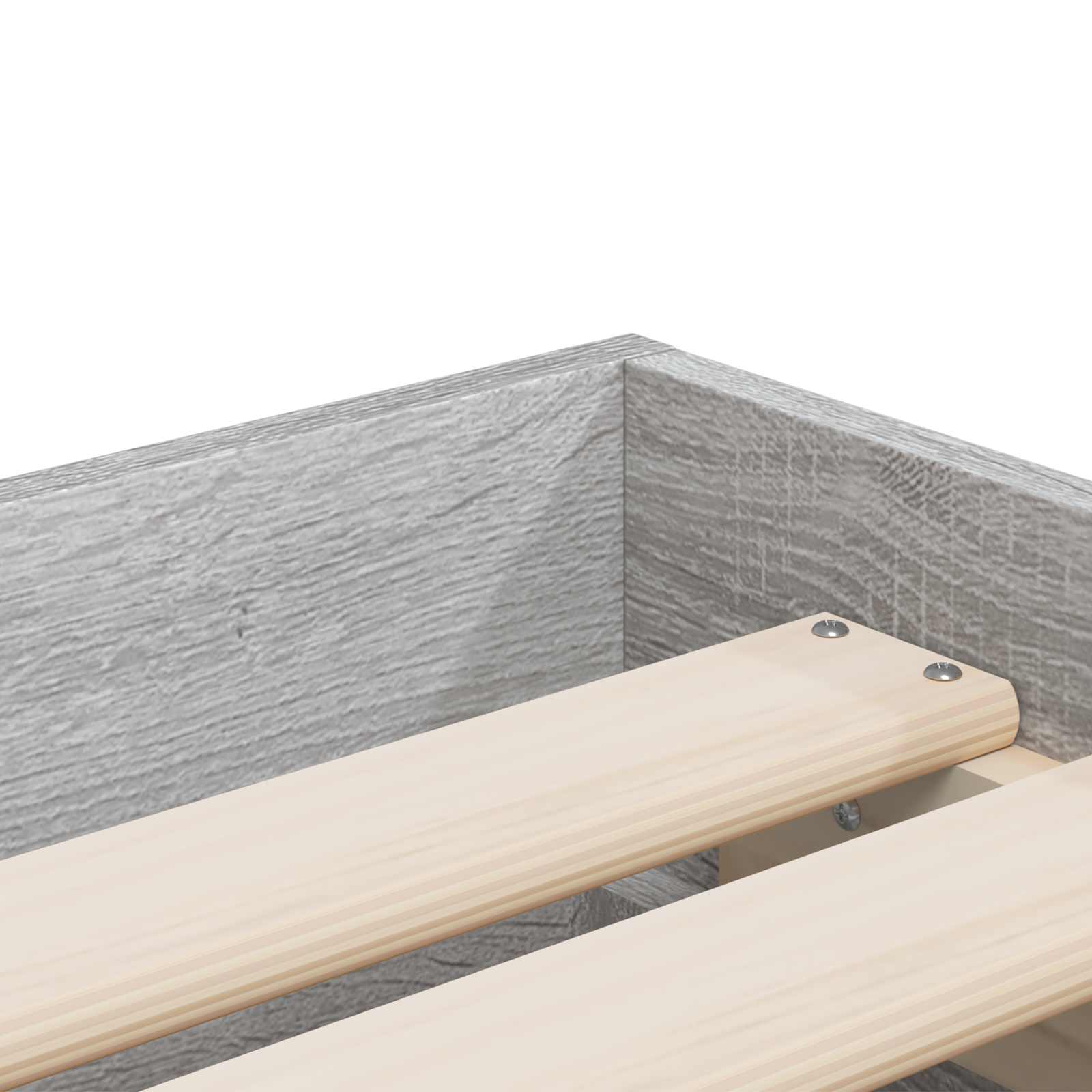 Telaio del letto con storage Grigio Cemento 80 x 200 cm | homemem39