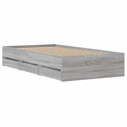 Telaio del letto con storage Grigio Cemento 80 x 200 cm | homemem39
