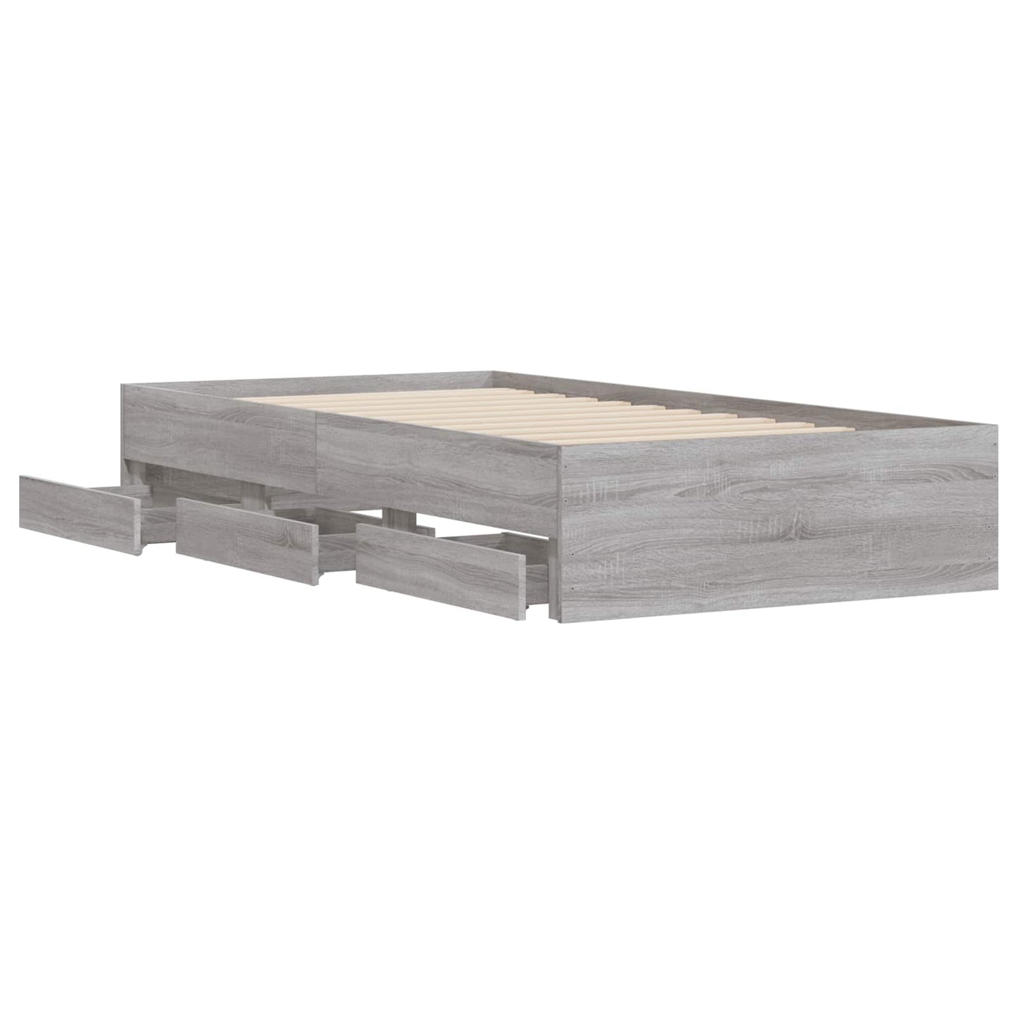 Telaio del letto con storage Grigio Cemento 80 x 200 cm | homemem39