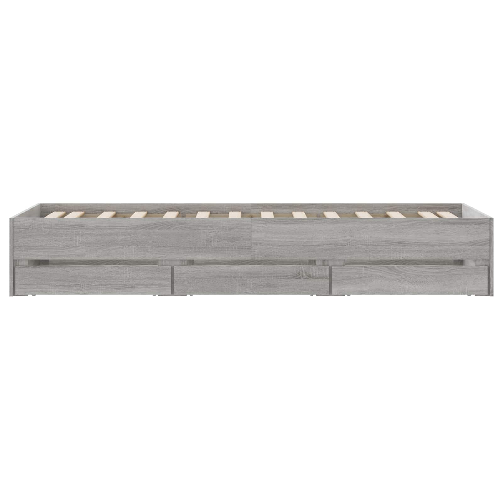 Telaio del letto con storage Grigio Cemento 80 x 200 cm | homemem39