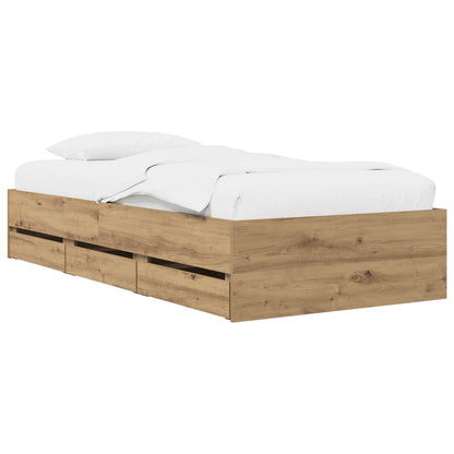 Telaio del letto con storage Rovere Artigianale 80 x 200 cm