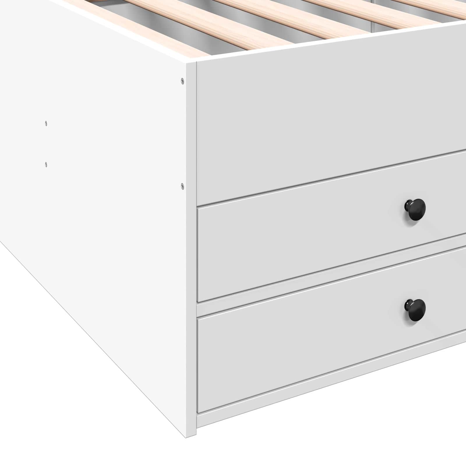 Telaio del letto con storage con cassetto Bianco 80 x 200 cm | homemem39