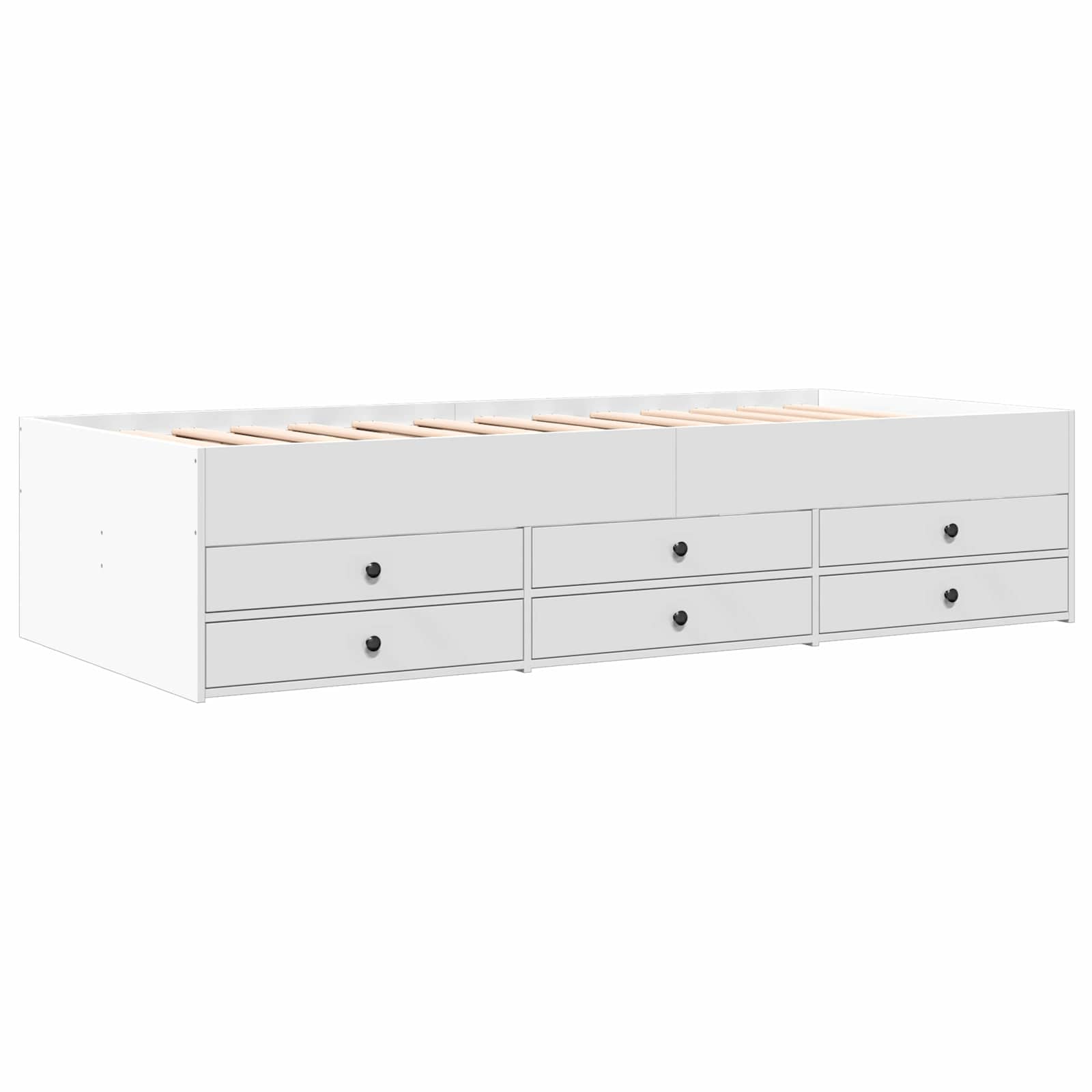 Telaio del letto con storage con cassetto Bianco 80 x 200 cm | homemem39
