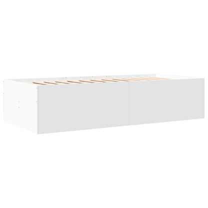Telaio del letto con storage con cassetto Bianco 80 x 200 cm | homemem39