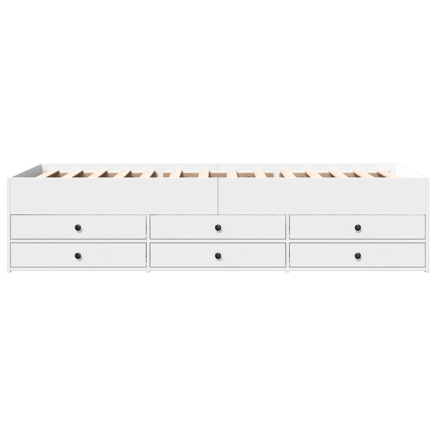 Telaio del letto con storage con cassetto Bianco 80 x 200 cm | homemem39